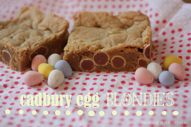 cadbury egg blondies+ cooking with crystal