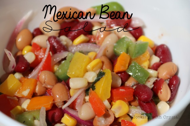 mexican bean salad at cooking for crystal