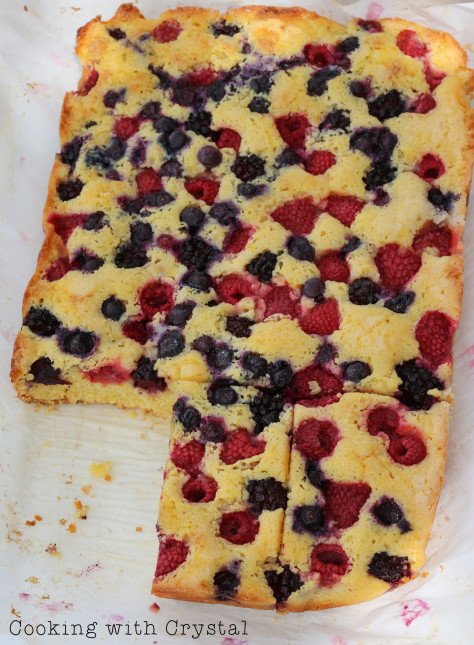 berry cake+ cooking with crystal