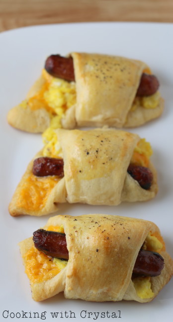 breakfast roll ups + cooking with crystal